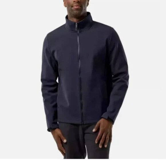 NEW 32 Degrees Heat Men's M Navy Full-Zip Jacket Polyester Softshell - Picture 1 of 9